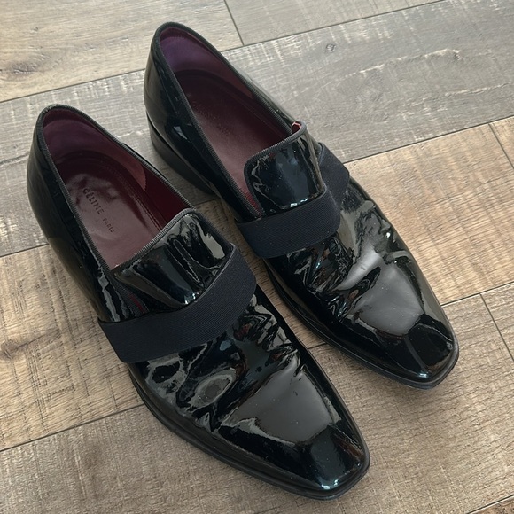 CELINE black patent leather dress shoes size 39 - Picture 1 of 8